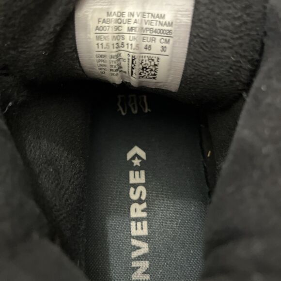 Converse Chuck Taylor Black All Star Street Lugged Mens 11.5 Sneakers Shoes - Picture 7 of 10